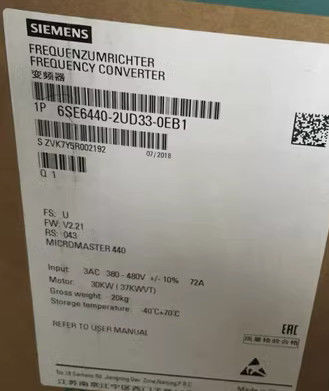 R2S3 6SE6440-2UD34-5FB1 55kW Micromaster 440 Frequency Converter
