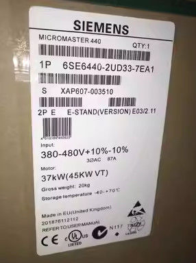 R2S3 6SE6440-2UD34-5FB1 55kW Micromaster 440 Frequency Converter