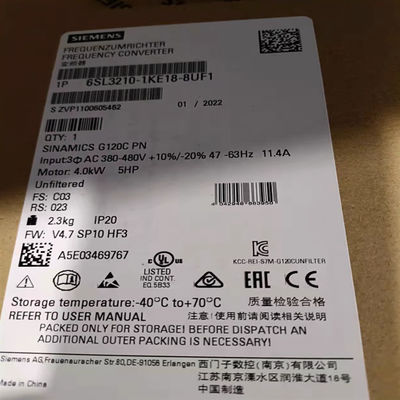 Safety G120 Power Module I/O Interface 6SL3210-1KE18-8UF1 Frequency Converter
